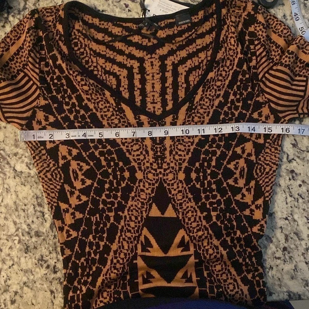 NWT Desigual Giuliana black rust knit silk dress ZZ24 - Picture 12 of 13